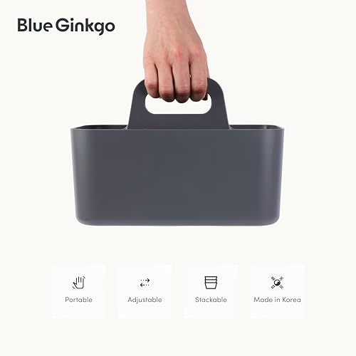 Classic BLUE GINKGO Stackable Organizer Caddy – Korean-Made Portable Kit