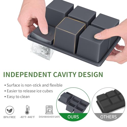 Eco-Friendly Large Ice Cube Tray for Whiskey: FDDBI Silicone Ice Cube