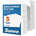 luxury SUNEE Binder Dividers with Tabs for 3 Ring Binder, Essentials
