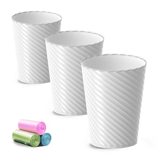 Smart Home Bathroom Trash Can, 3 Pack 1.8 Gallons Small Trash Can Kit