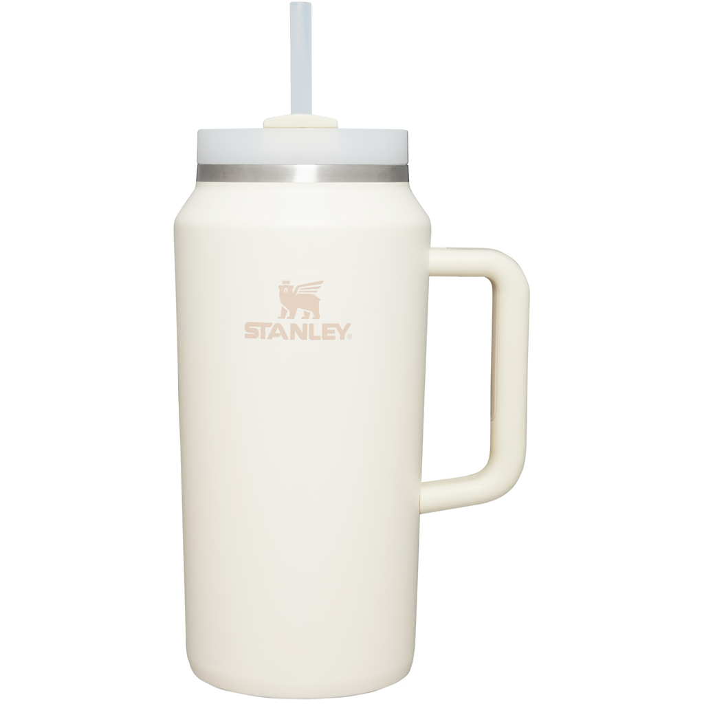Splash-Resistant FlowState The Quencher H2.0 Flowstate Tumbler D365U - 40oz Large Capacity Car-Cup Friendly Quencher - Cream