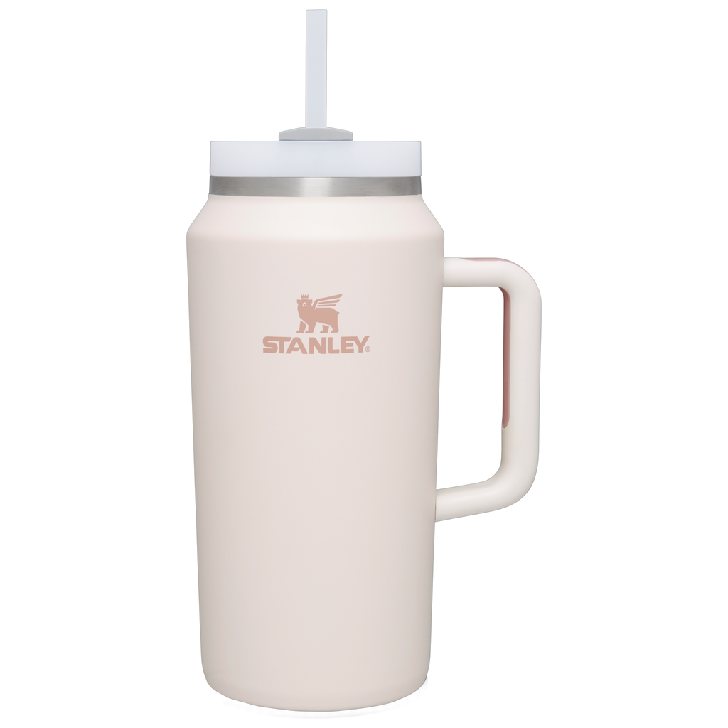 Splash-Resistant FlowState The Quencher H2.0 Flowstate Tumbler D365U - 40oz Large Capacity Car-Cup Friendly Quencher - Rose Quartz