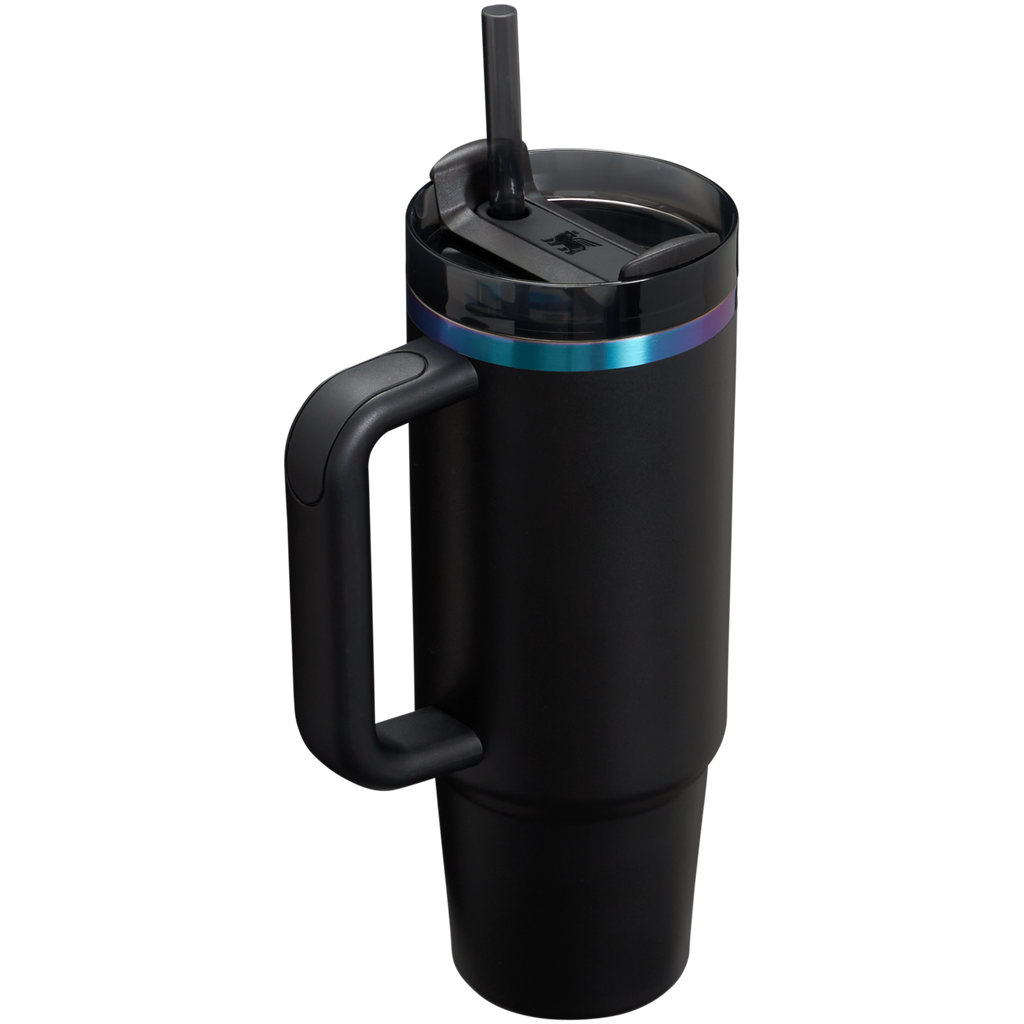 Double-Wall Vacuum The Black Chroma Quencher H2.0 Flowstate Tumbler D107W - Double-Wall Vacuum Insulated Travel Tumbler with Straw Detail