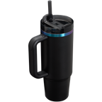 Double-Wall Vacuum The Black Chroma Quencher H2.0 Flowstate Tumbler D107W - Double-Wall Vacuum Insulated Travel Tumbler with Straw Detail
