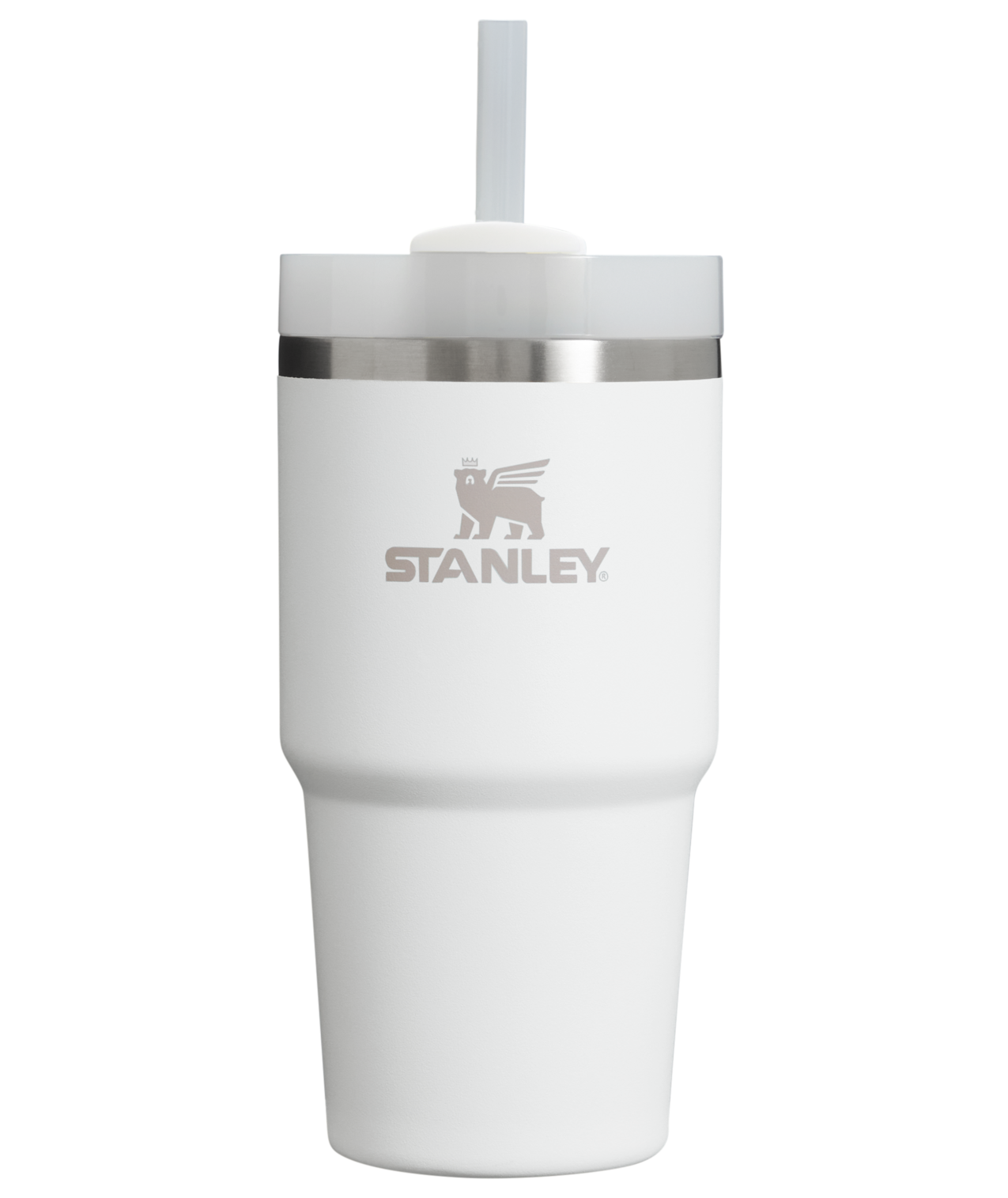 Large Capacity The Quencher H2.0 Flowstate Tumbler | Stanley Create D330L - Double-Wall Vacuum Insulated Travel Tumbler with Straw - Frost