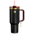 Double-Wall Vacuum The Quencher Luxe H2.0 Flowstate Tumbler D170A - Double-Wall Vacuum Insulated Travel Tumbler with Straw - Black Snakeskin