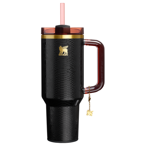 Double-Wall Vacuum The Quencher Luxe H2.0 Flowstate Tumbler D170A - Double-Wall Vacuum Insulated Travel Tumbler with Straw - Black Snakeskin