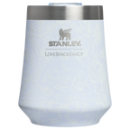 Shatterproof Luxury Stanley 1913 x LoveShackFancy Holiday Reserve Wine Tumbler D204X - Reserve Collection Stainless Steel Whiskey Cup - Baby Bow Pink Peppermint