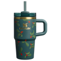 Large Capacity The Cheers & Cheer Quencher H2.O Flowstate Tumbler D192J - Premium Stainless Steel Straw Cup for All-Day Hydration - Holiday Botanical