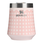 Premium Matte The Reserve Wine Tumbler D352C - Elegant Stemless Vacuum Insulated Wine Tumbler - Rose Quartz Rattan