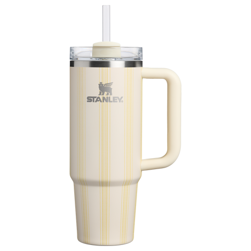 Car-Cup Friendly The Quencher H2.0 Flowstate Tumbler D343V - FlowState 3-Position Lid Insulated Travel Mug - Cream Picnic Stripe