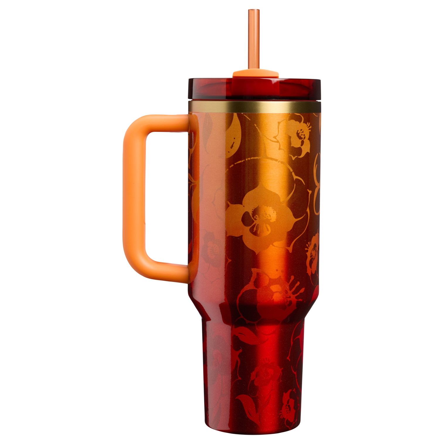 Car-Cup Friendly The Stanley 1913 x Karol G Quencher H2.0 Flowstate Tumbler D275T - Premium Stainless Steel Straw Cup for All-Day Hydration Detail