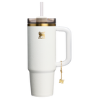 Large Capacity The Quencher Luxe H2.0 Flowstate Tumbler D171F - Double-Wall Vacuum Insulated Travel Tumbler with Straw - Pale Stone Snakeskin
