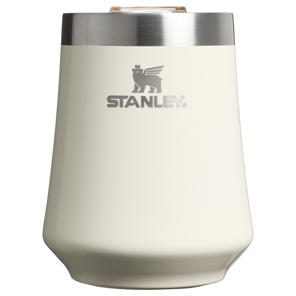 Elegant Stemless The Reserve Wine Tumbler D125V - Reserve Collection Stainless Steel Whiskey Cup - Cream Gloss
