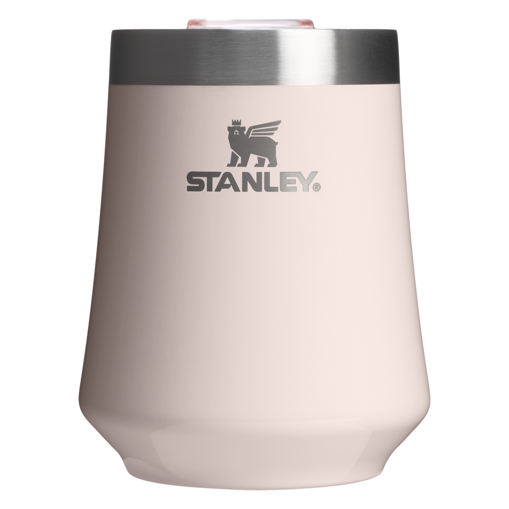 Vacuum Insulated Wine The Reserve Wine Tumbler | Stanley Create D302P - Elegant Stemless Vacuum Insulated Wine Tumbler - Rose Quartz Gloss