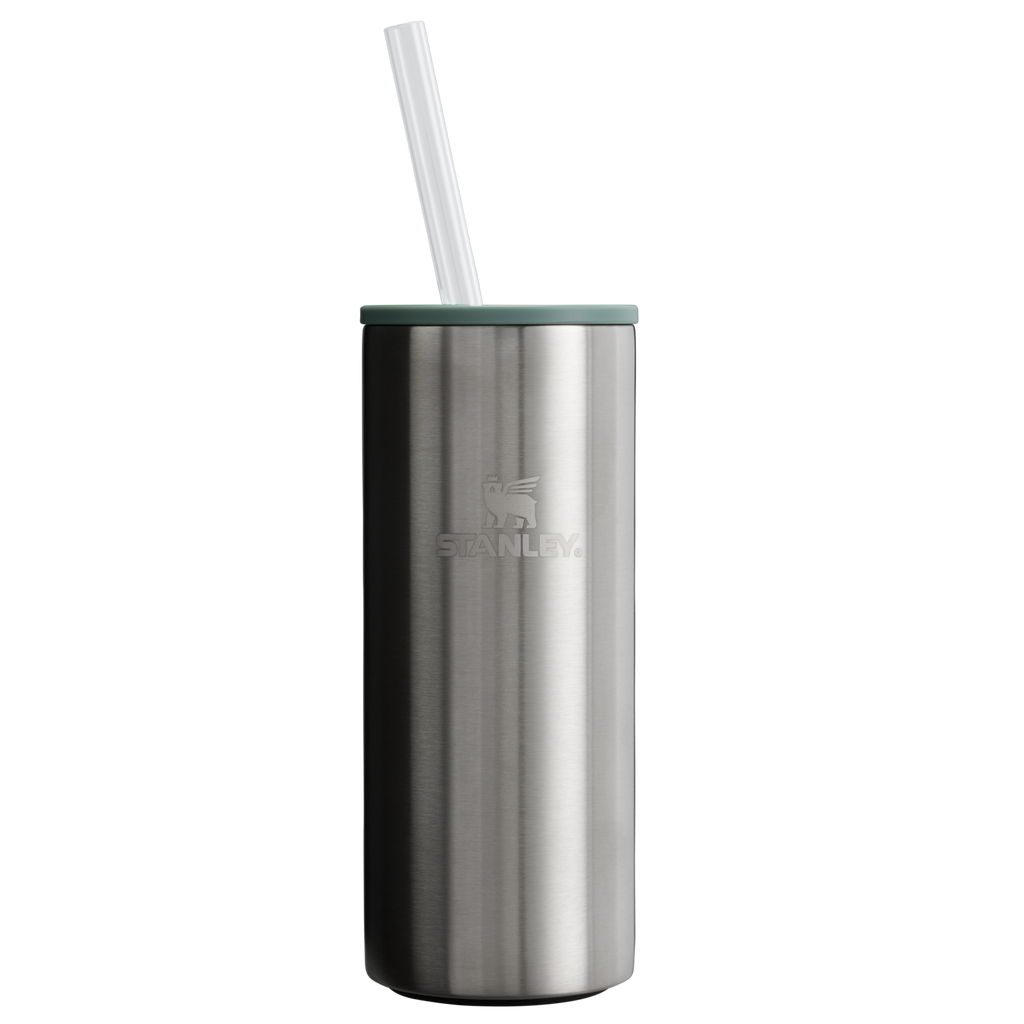 Premium All-Weather The Everyday Slim Can Cooler Cup D255E - Compact All-Weather Soft-Sided Cooler Backpack - Stainless Steel Shale