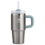 Splash-Resistant FlowState The Quencher H2.O Flowstate Tumbler | Stanley Create D291F - Double-Wall Vacuum Insulated Travel Tumbler with Straw Detail