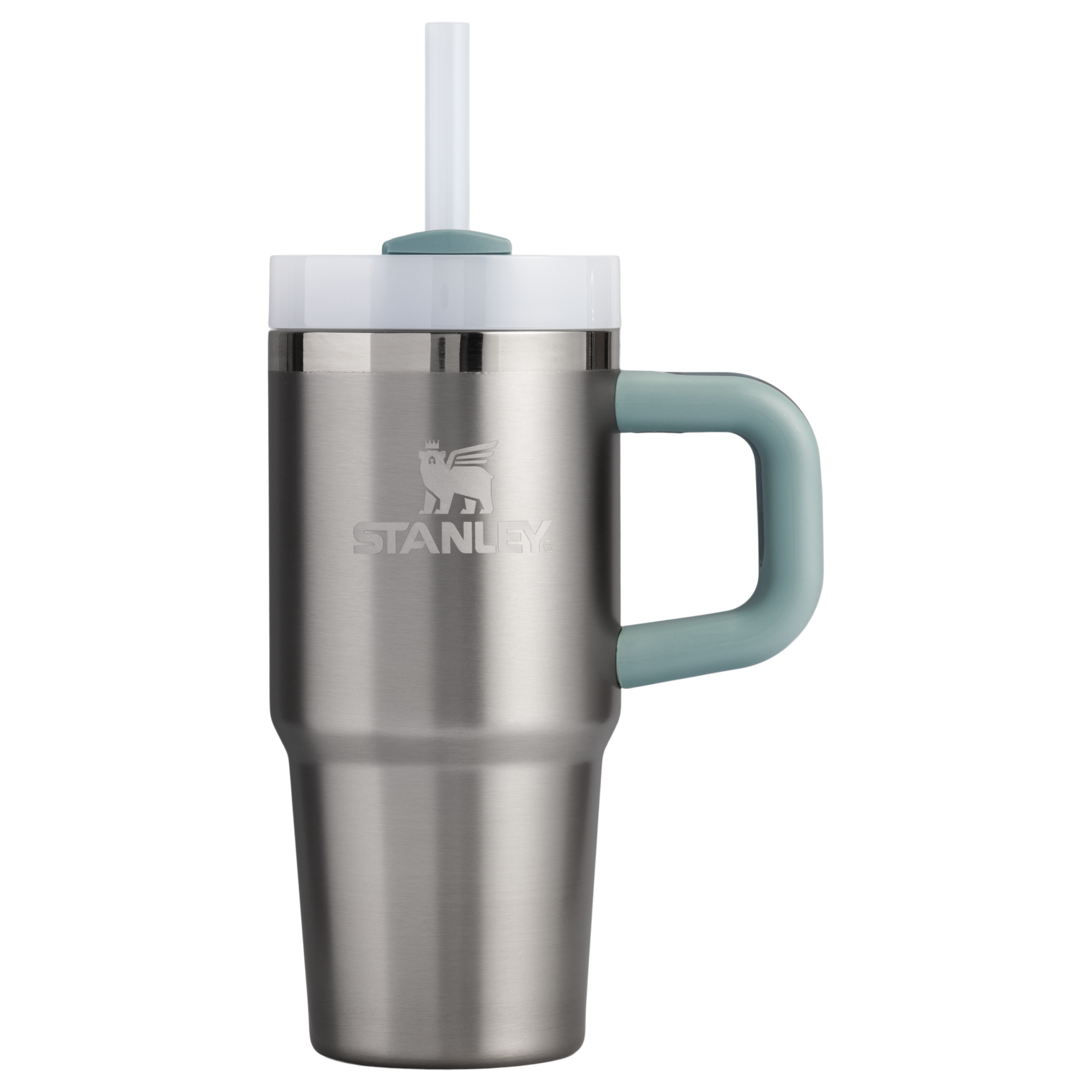Splash-Resistant FlowState The Quencher H2.O Flowstate Tumbler | Stanley Create D291F - Double-Wall Vacuum Insulated Travel Tumbler with Straw Detail