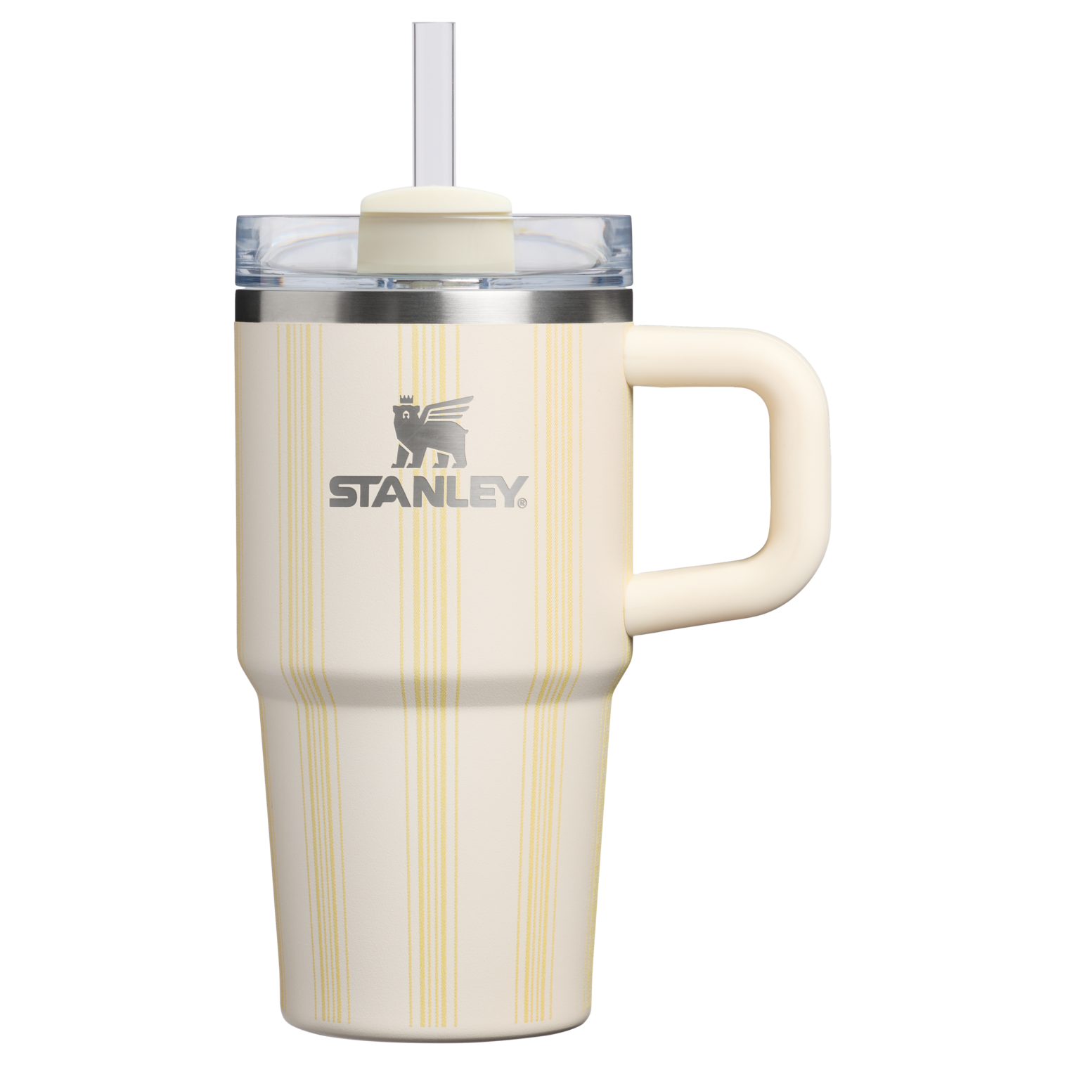 Double-Wall Vacuum The Quencher H2.0 Flowstate Tumbler D344H - FlowState 3-Position Lid Insulated Travel Mug - Cream Picnic Stripe