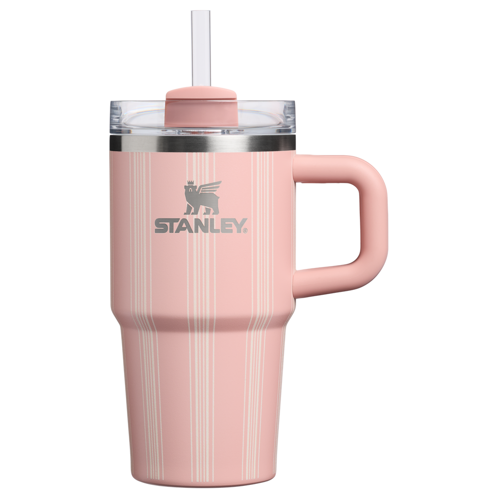 Double-Wall Vacuum The Quencher H2.0 Flowstate Tumbler D344H - FlowState 3-Position Lid Insulated Travel Mug - Peach Rose Picnic Stripe