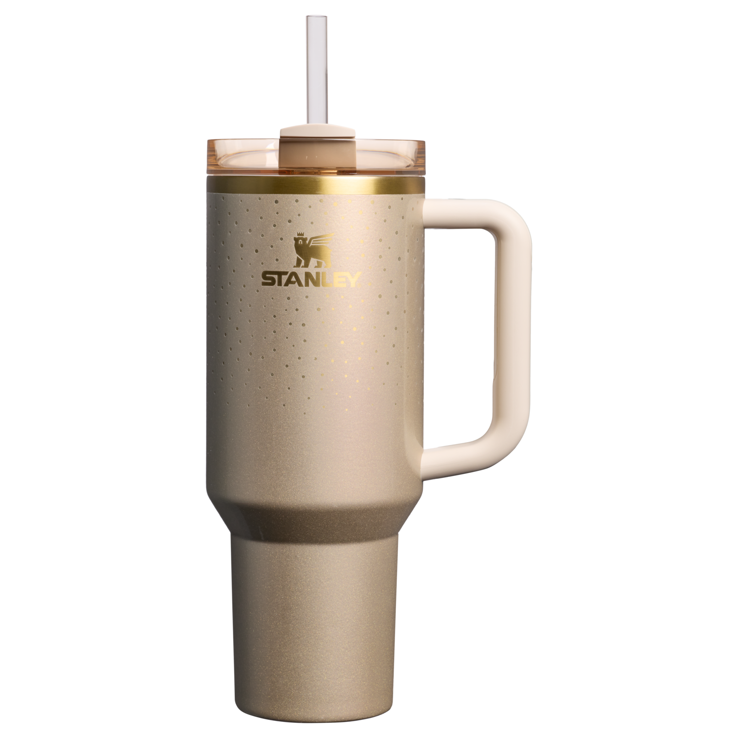 Splash-Resistant FlowState The Cheers & Cheer Quencher H2.0 Flowstate Tumbler D188Q - Double-Wall Vacuum Insulated Travel Tumbler with Straw - Prosecco Shimmer