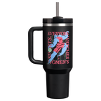 Splash-Resistant FlowState The Quencher H2.0 Flowstate Tumbler D340Y - Double-Wall Vacuum Insulated Travel Tumbler with Straw - Tournament Black