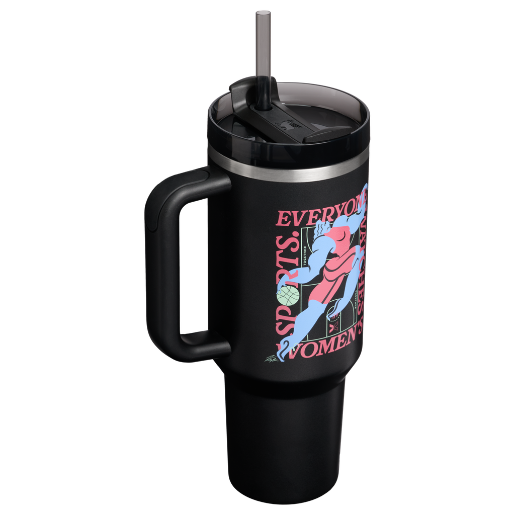 Splash-Resistant FlowState The Quencher H2.0 Flowstate Tumbler D340Y - Double-Wall Vacuum Insulated Travel Tumbler with Straw Detail