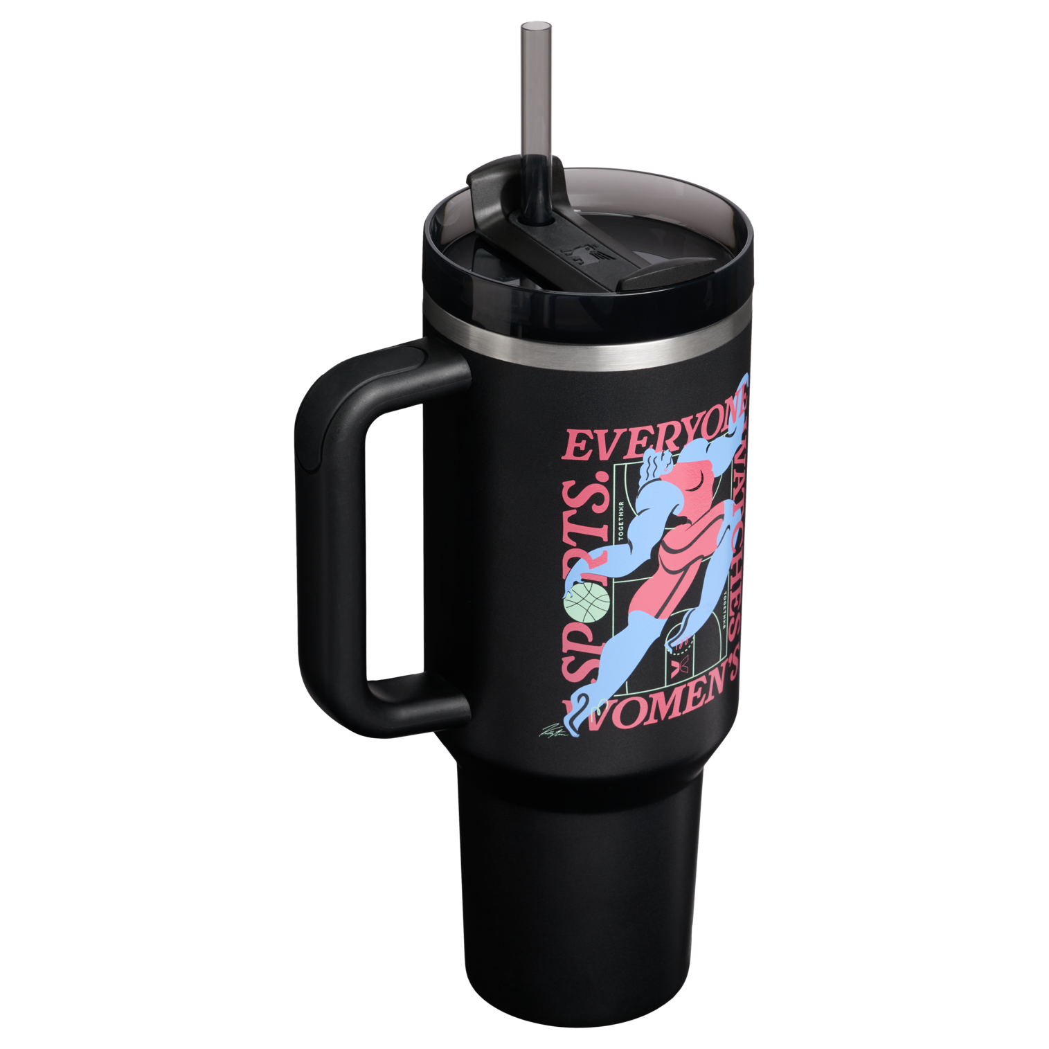 Splash-Resistant FlowState The Quencher H2.0 Flowstate Tumbler D340Y - Double-Wall Vacuum Insulated Travel Tumbler with Straw Detail