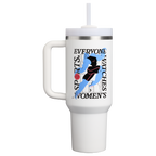 Splash-Resistant FlowState The Quencher H2.0 Flowstate Tumbler D340Y - Double-Wall Vacuum Insulated Travel Tumbler with Straw - Tournament White