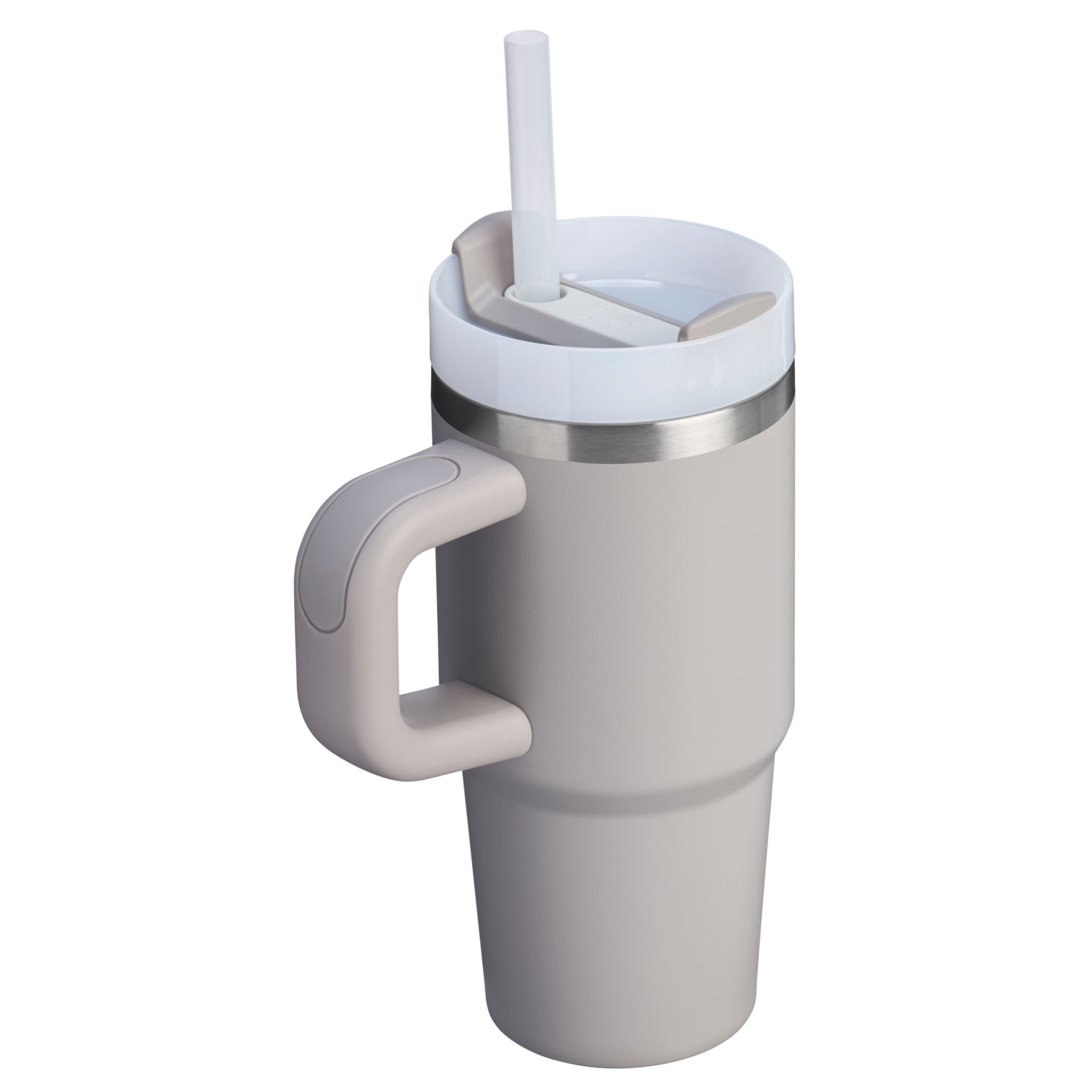 Splash-Resistant FlowState The Quencher H2.O Flowstate Tumbler | Stanley Create D291F - Double-Wall Vacuum Insulated Travel Tumbler with Straw Detail