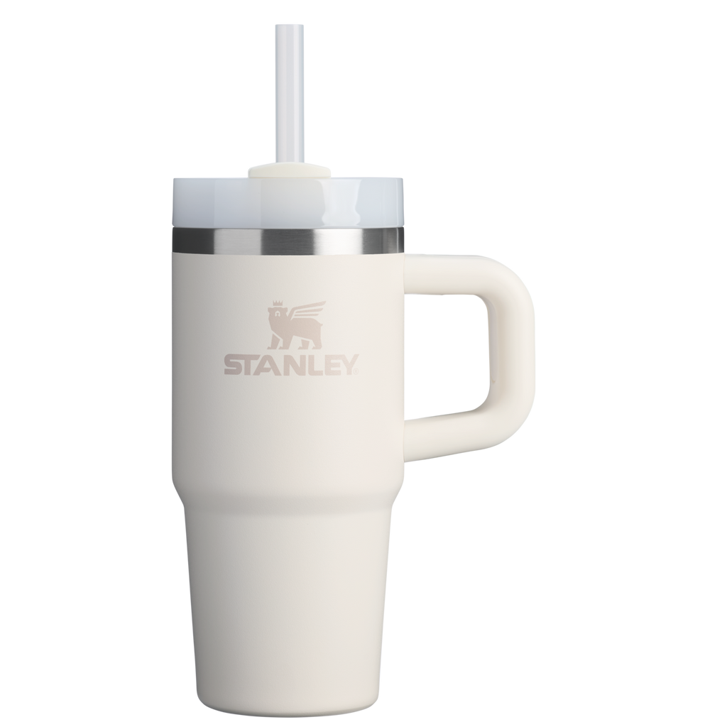 Splash-Resistant FlowState The Quencher H2.O Flowstate Tumbler | Stanley Create D291F - Double-Wall Vacuum Insulated Travel Tumbler with Straw - Cream 2.0