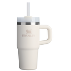 Splash-Resistant FlowState The Quencher H2.O Flowstate Tumbler | Stanley Create D291F - Double-Wall Vacuum Insulated Travel Tumbler with Straw - Cream 2.0
