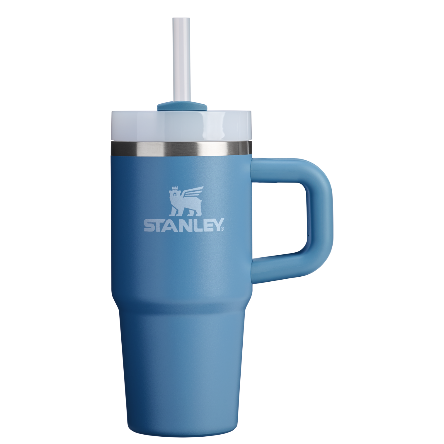 Splash-Resistant FlowState The Quencher H2.O Flowstate Tumbler | Stanley Create D291F - Double-Wall Vacuum Insulated Travel Tumbler with Straw Detail