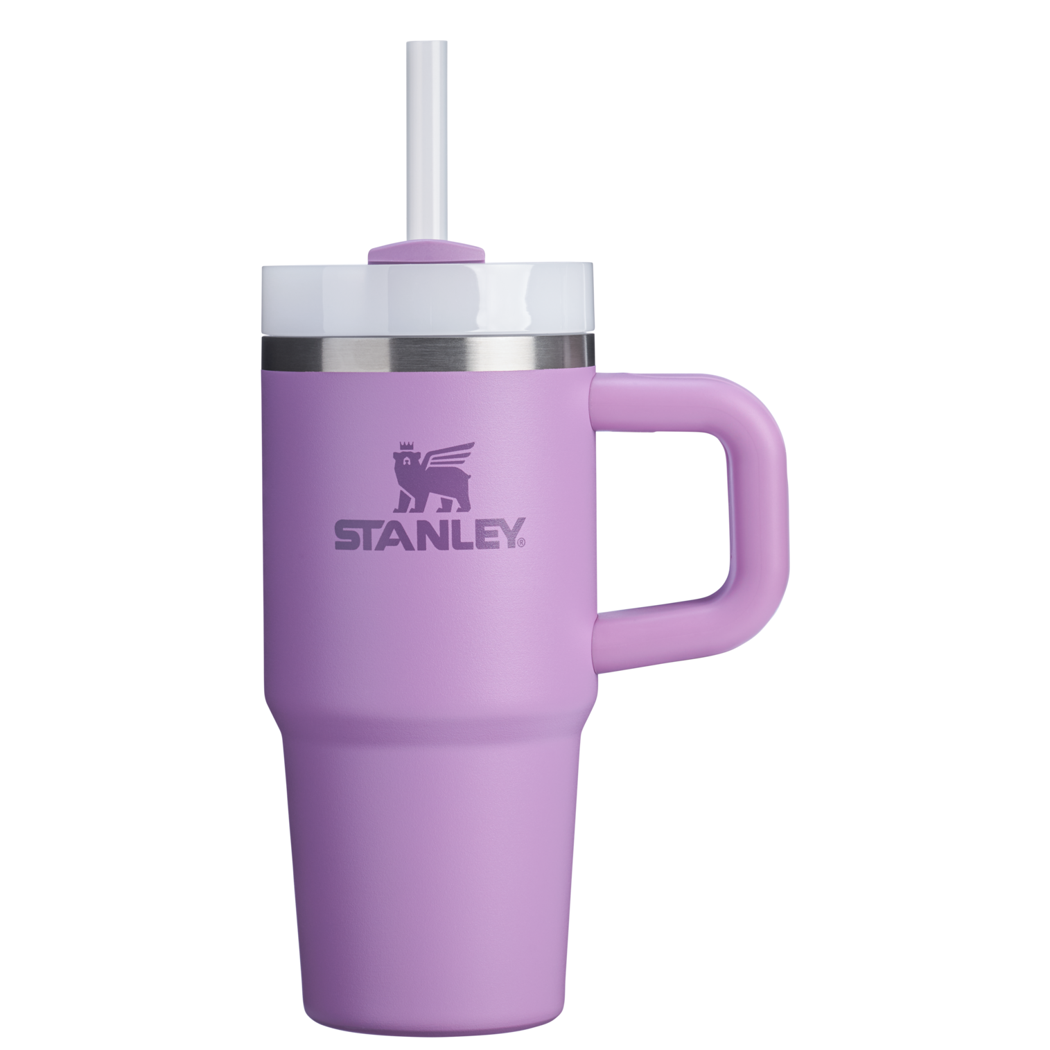 Splash-Resistant FlowState The Quencher H2.O Flowstate Tumbler | Stanley Create D291F - Double-Wall Vacuum Insulated Travel Tumbler with Straw Detail