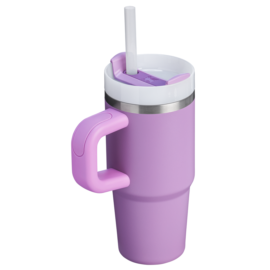 Splash-Resistant FlowState The Quencher H2.O Flowstate Tumbler | Stanley Create D291F - Double-Wall Vacuum Insulated Travel Tumbler with Straw Detail