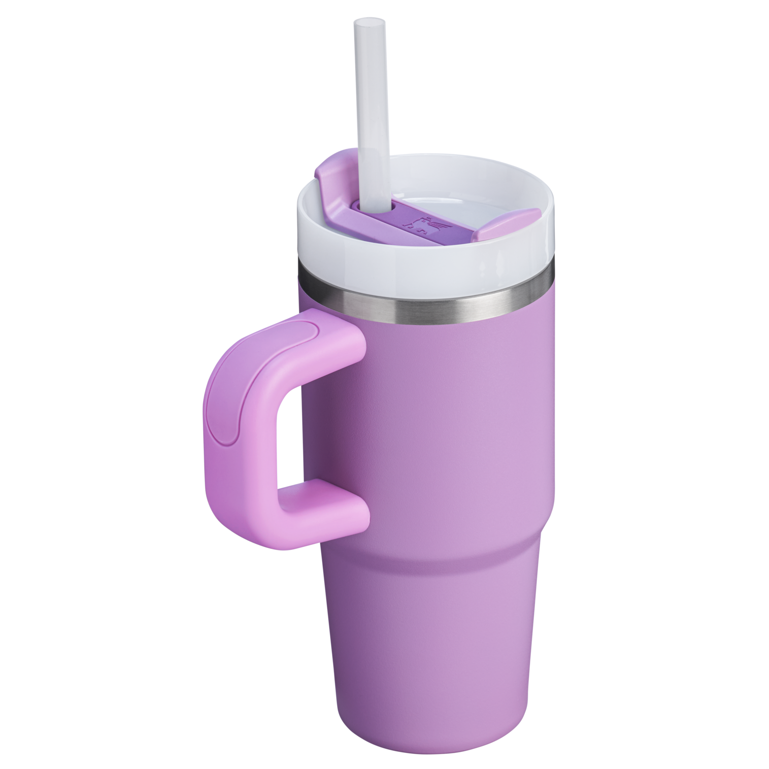 Splash-Resistant FlowState The Quencher H2.O Flowstate Tumbler | Stanley Create D291F - Double-Wall Vacuum Insulated Travel Tumbler with Straw Detail