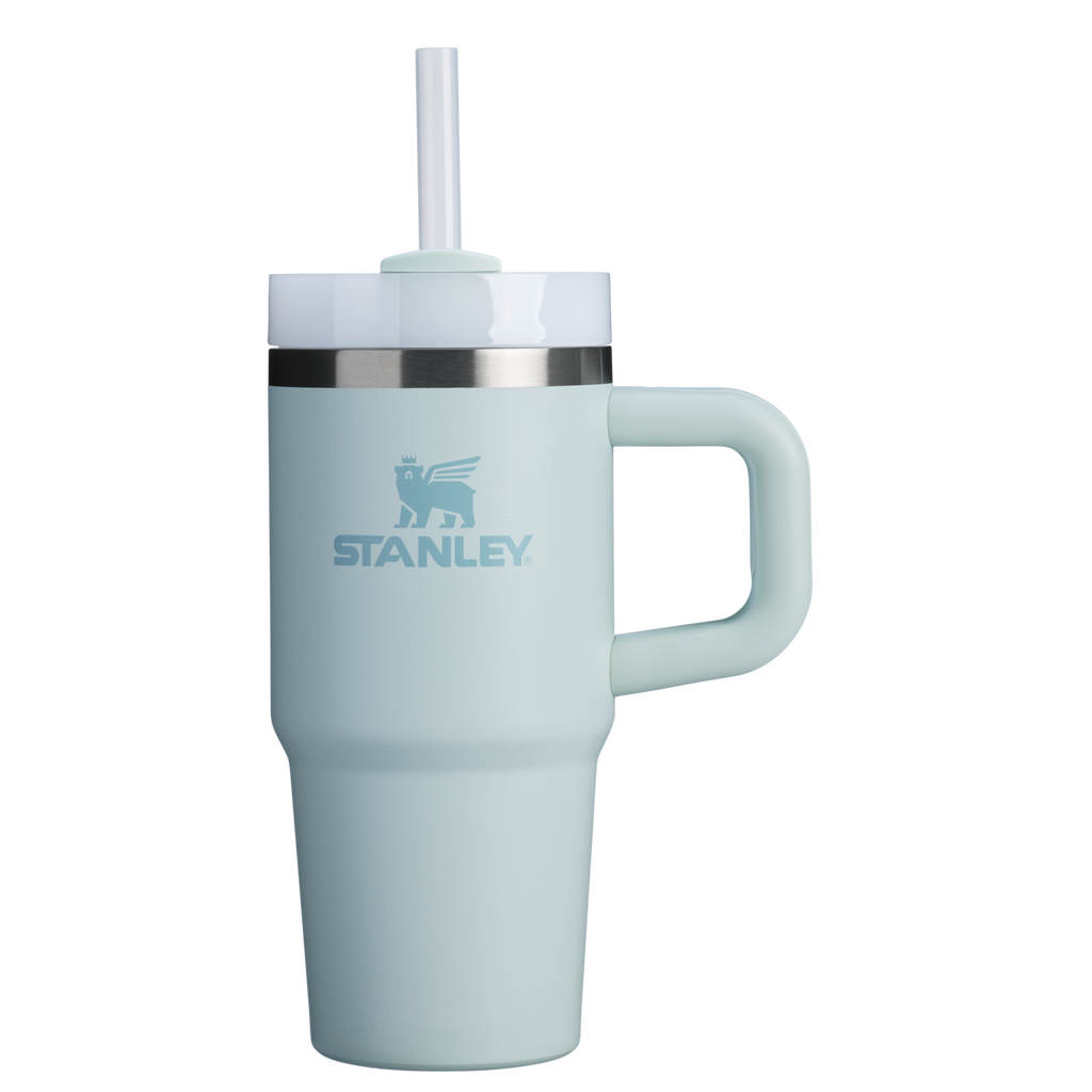 Splash-Resistant FlowState The Quencher H2.O Flowstate Tumbler | Stanley Create D291F - Double-Wall Vacuum Insulated Travel Tumbler with Straw Detail