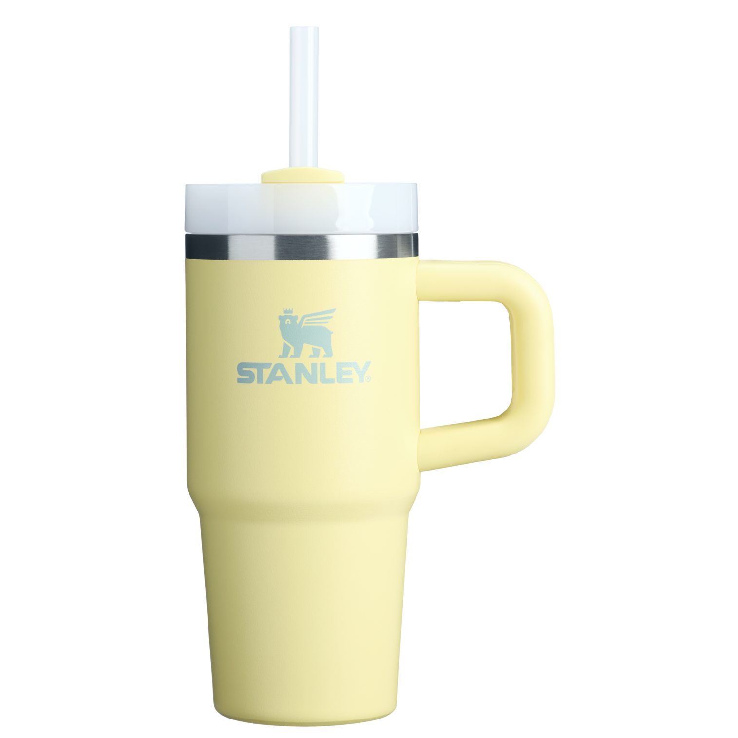 Splash-Resistant FlowState The Quencher H2.O Flowstate Tumbler | Stanley Create D291F - Double-Wall Vacuum Insulated Travel Tumbler with Straw Detail
