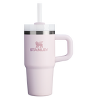 Splash-Resistant FlowState The Quencher H2.O Flowstate Tumbler | Stanley Create D291F - Double-Wall Vacuum Insulated Travel Tumbler with Straw - Rose Quartz 2.0
