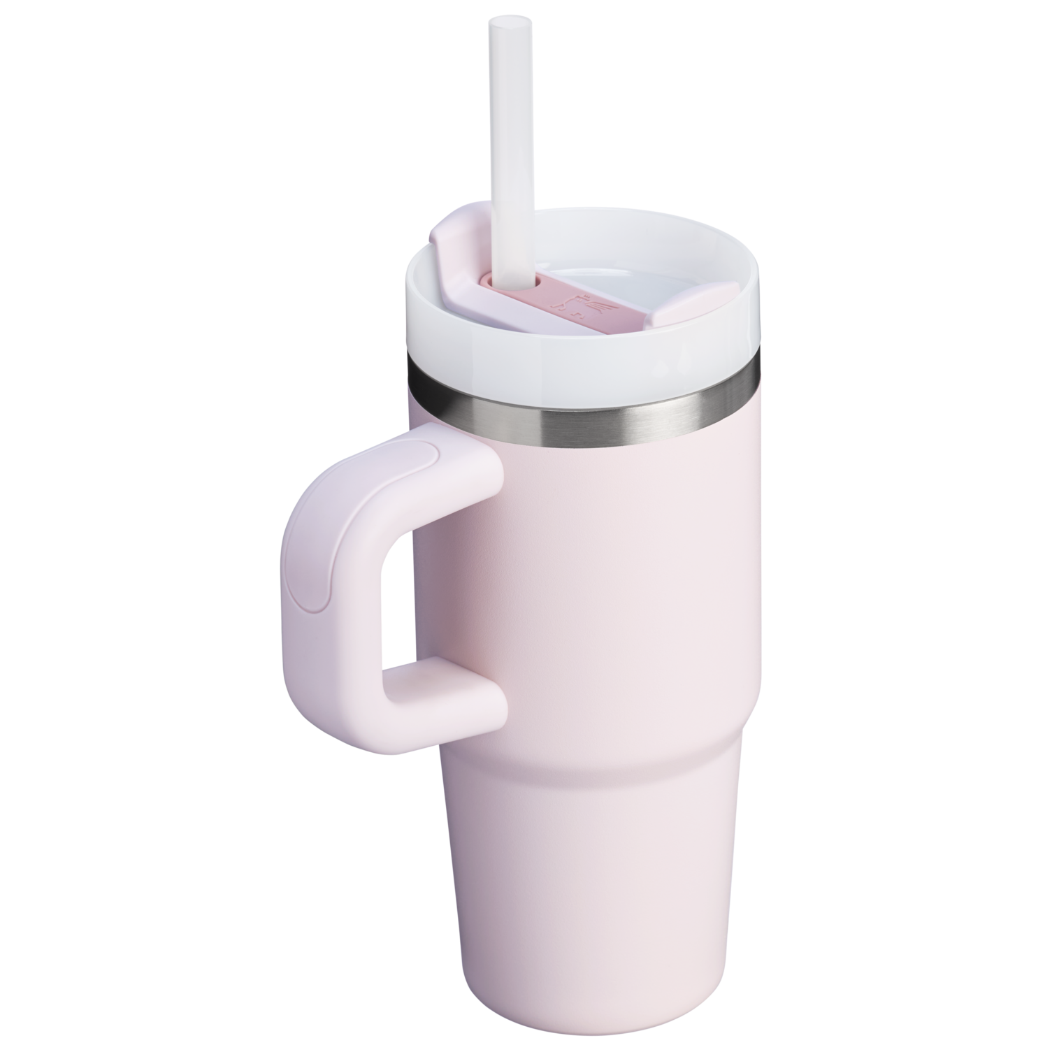 Splash-Resistant FlowState The Quencher H2.O Flowstate Tumbler | Stanley Create D291F - Double-Wall Vacuum Insulated Travel Tumbler with Straw Detail