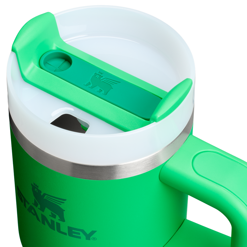 Splash-Resistant FlowState The Quencher H2.O Flowstate Tumbler | Stanley Create D291F - Double-Wall Vacuum Insulated Travel Tumbler with Straw Detail