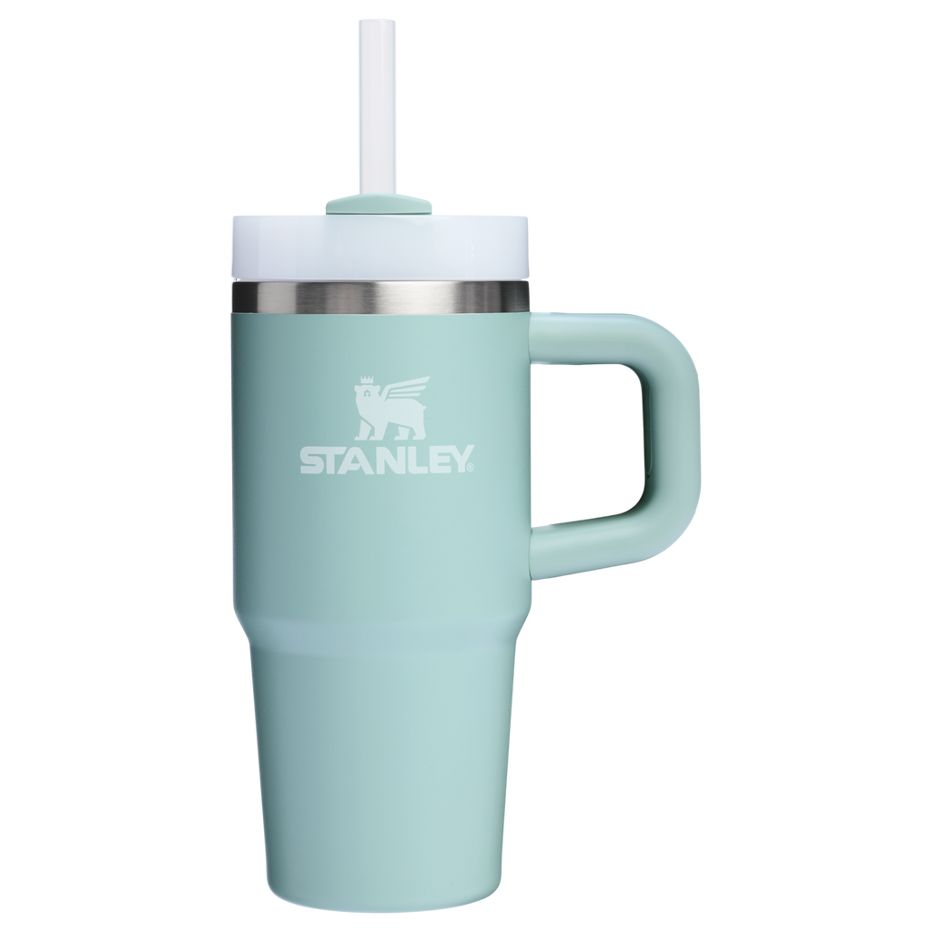 Splash-Resistant FlowState The Quencher H2.O Flowstate Tumbler | Stanley Create D291F - Double-Wall Vacuum Insulated Travel Tumbler with Straw Detail