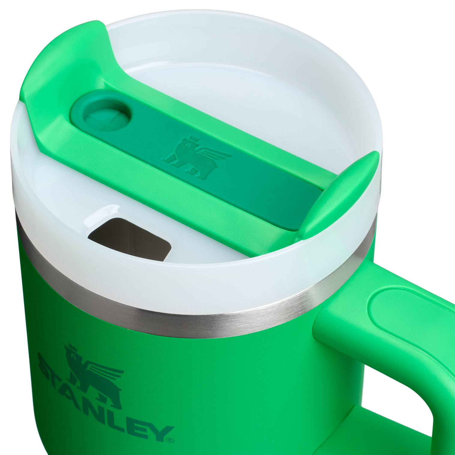 Car-Cup Friendly The Quencher H2.O Flowstate Tumbler with Handle | Stanley Create D309N - 40oz Large Capacity Car-Cup Friendly Quencher Detail