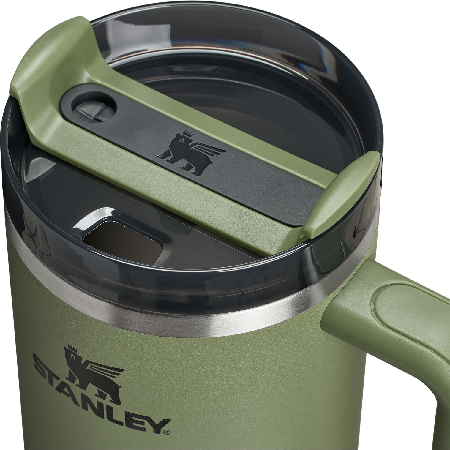 Splash-Resistant FlowState The Quencher H2.0 Flowstate Tumbler  | Stanley Create D332L - 40oz Large Capacity Car-Cup Friendly Quencher Detail