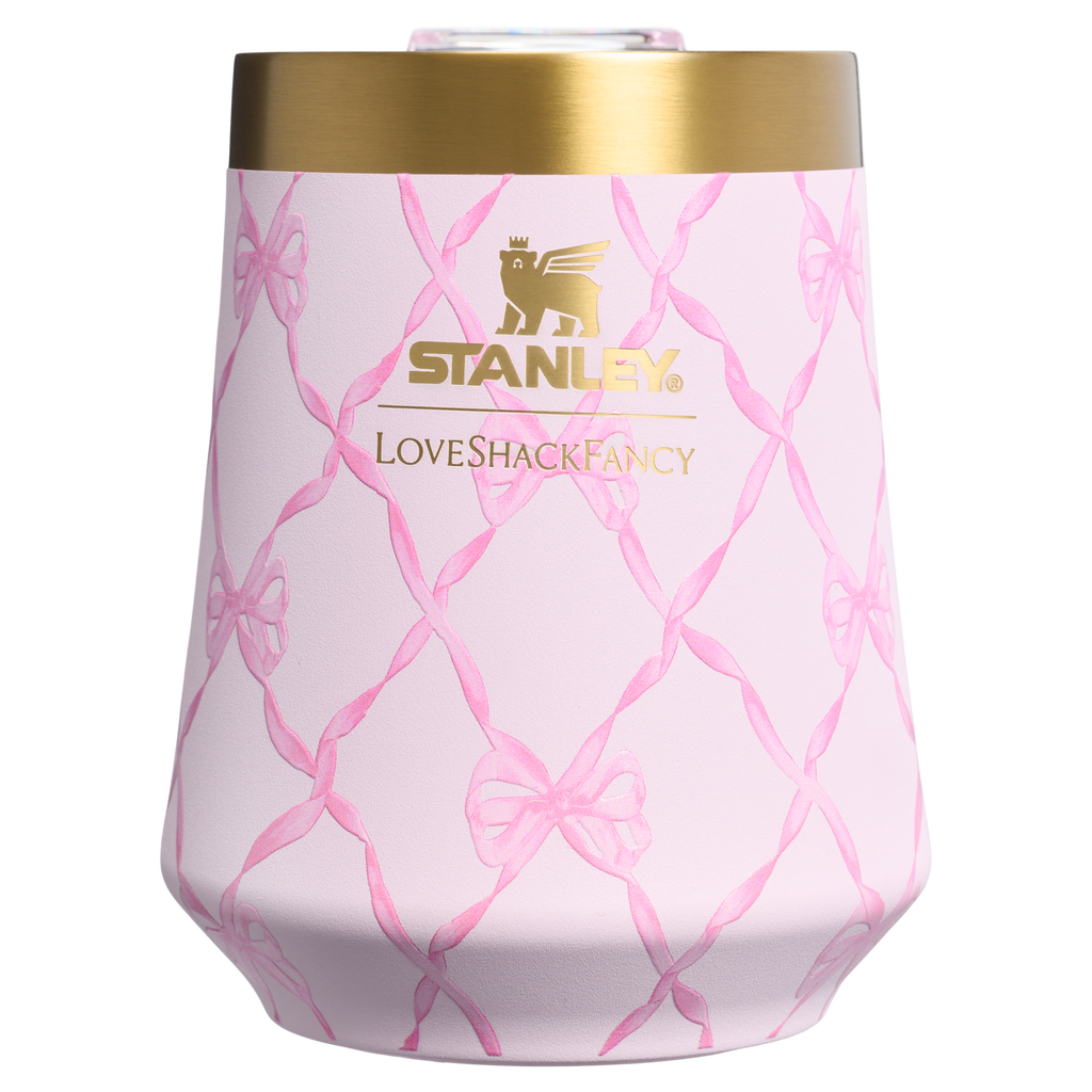 Shatterproof Luxury Stanley 1913 x LoveShackFancy Holiday Reserve Wine Tumbler D204X - Reserve Collection Stainless Steel Whiskey Cup Detail