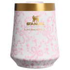 Shatterproof Luxury Stanley 1913 x LoveShackFancy Holiday Reserve Wine Tumbler D204X - Reserve Collection Stainless Steel Whiskey Cup - Coquette Bow Chantilly