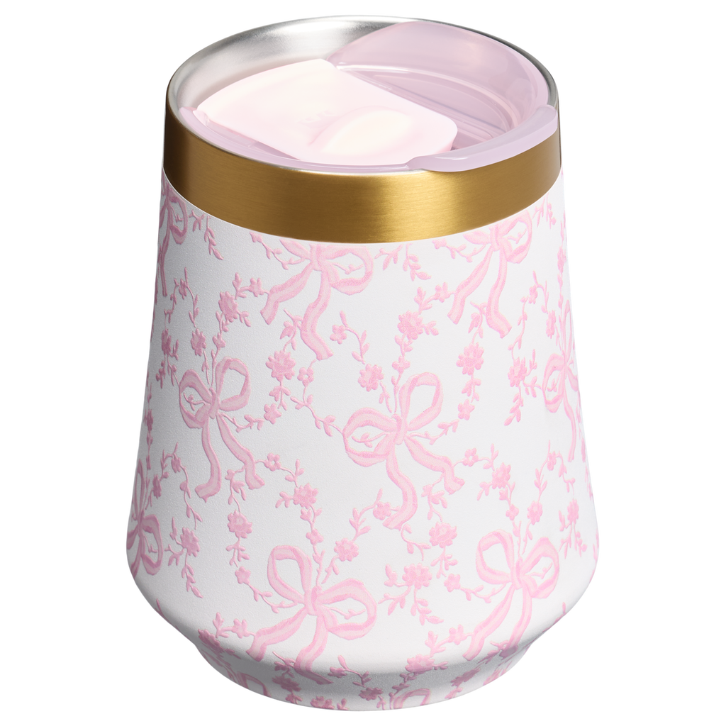Shatterproof Luxury Stanley 1913 x LoveShackFancy Holiday Reserve Wine Tumbler D204X - Reserve Collection Stainless Steel Whiskey Cup Detail