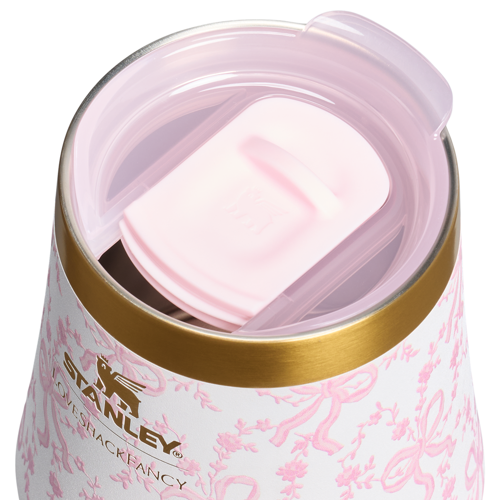 Shatterproof Luxury Stanley 1913 x LoveShackFancy Holiday Reserve Wine Tumbler D204X - Reserve Collection Stainless Steel Whiskey Cup Detail