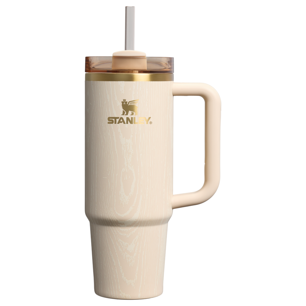 Double-Wall Vacuum The Cheers & Cheer Quencher H2.0 Flowstate Tumbler D189S - 40oz Large Capacity Car-Cup Friendly Quencher - Birch Woodgrain