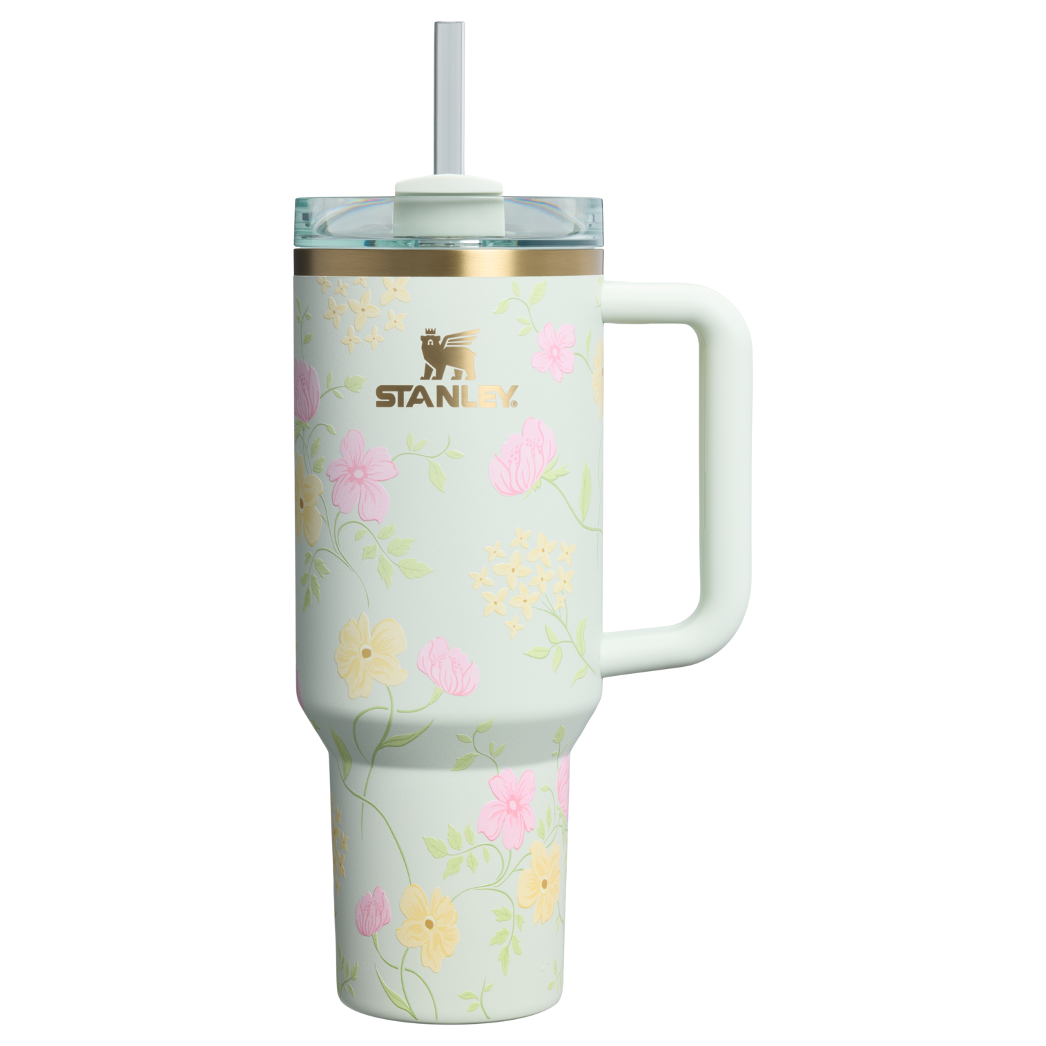 Insulated Travel The Easter Quencher H2.0 Flowstate Tumbler D256K - Double-Wall Vacuum Insulated Travel Tumbler with Straw - Spring Blossoms